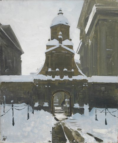 The Gate of Honour under Snow by William Nicholson