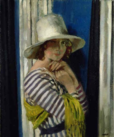 Mrs Hone in a Striped Dress, 1912 by William Orpen