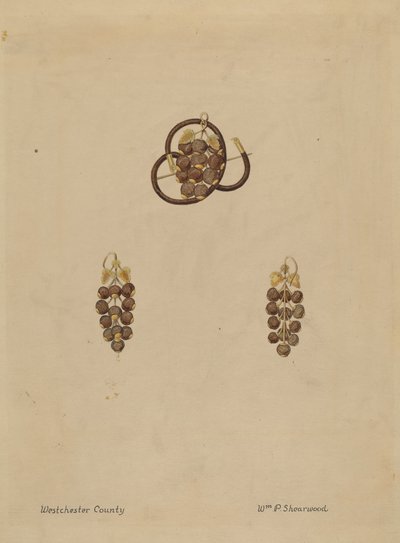 Hair Brooch and Earrings by William P. Shearwood