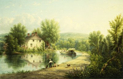 On the Rondout Canal, Rosendale by William Rickarby Miller