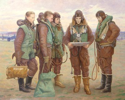 Pilots at Tangmere by William Rothenstein