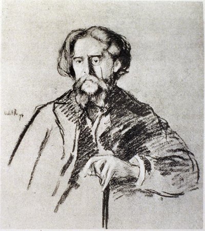 Portrait of Alphonse Daudet by William Rothenstein