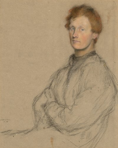 Portrait of Charles Haselwood Shannon by William Rothenstein