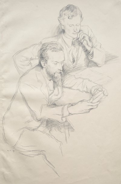 Ricketts and Shannon by William Rothenstein