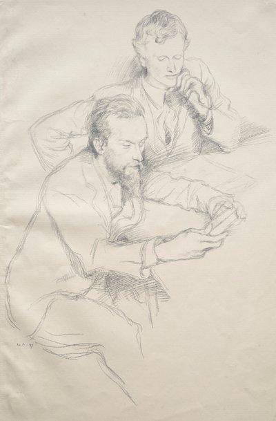 Ricketts and Shannon by William Rothenstein