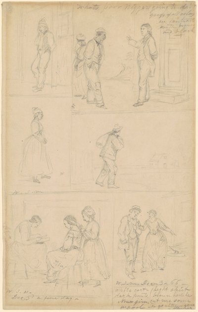 Studies of Figural Groups by William Sidney Mount