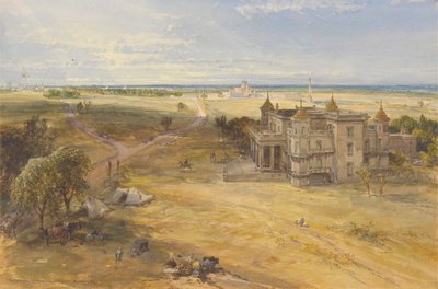 The Dilkoosha, Lucknow in the Distance by William Simpson
