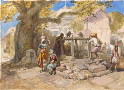 The Village Well by William Simpson