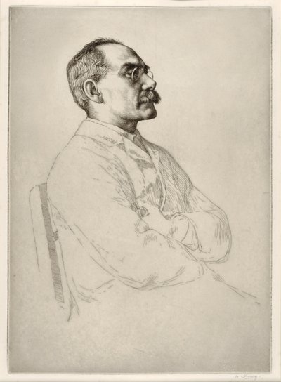 Rudyard Kipling (1865 - 1936), pub. 1898 by William Strang