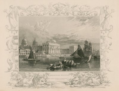 Greenwich Hospital, London by William Tombleson