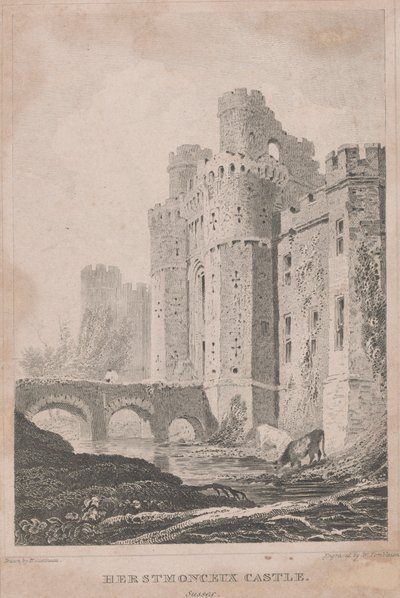 Herstmonceux Castle, Sussex by William Tombleson