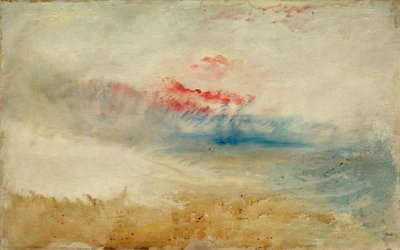 Red Sky over a Beach by Joseph Mallord William Turner