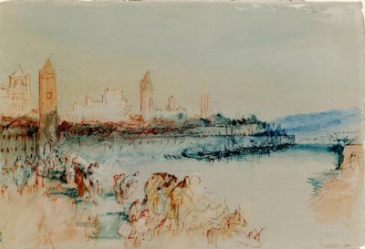 Regensburg seen from the Bridge by Joseph Mallord William Turner