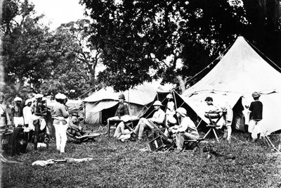 British Indian Army Camp, c.1860s by Willoughby Wallace Hooper