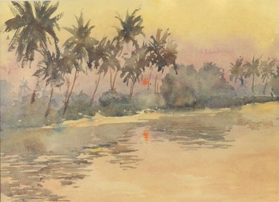 Sunrise, mist rising by Wilson Clive