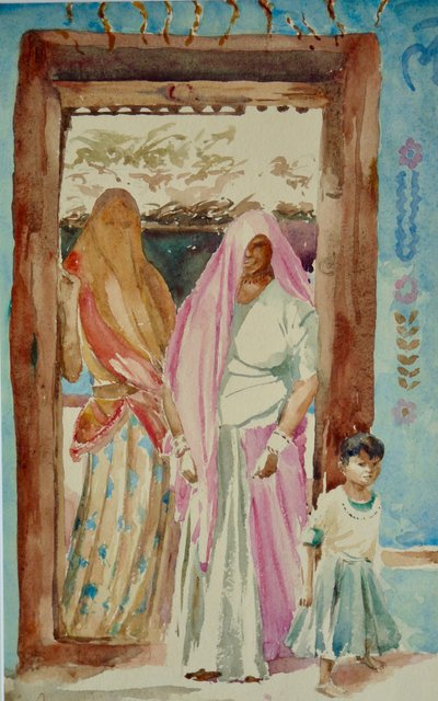 Brahmin village, 3 generations by Wilson Clive