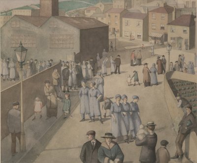 Leaving the Munitions Works by Winifred Knights