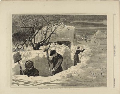 A Winter Morning Shovelling Out by Winslow Homer