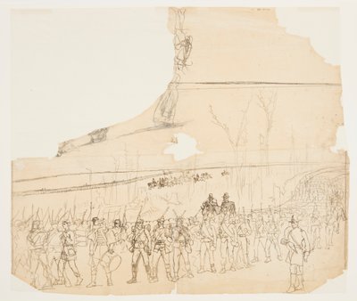 An Infantry Column on the March by Winslow Homer