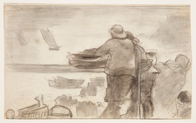 Beach with Boats and People, Cullercoats, England by Winslow Homer