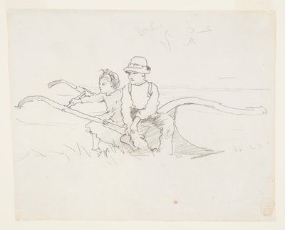 Boy and Girl on a Plow by Winslow Homer