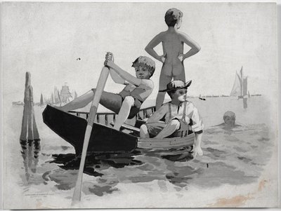 Boys Swimming, Gloucester Harbor by Winslow Homer