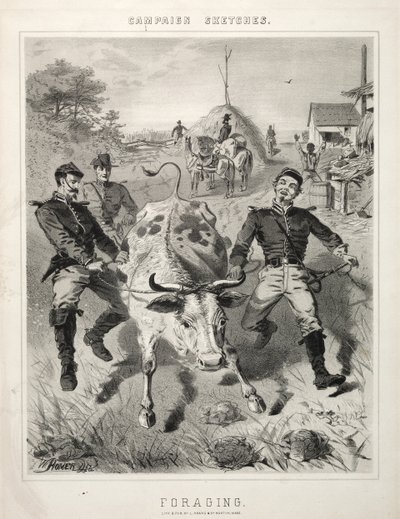 Campaign Sketches: Foraging, 1863 by Winslow Homer