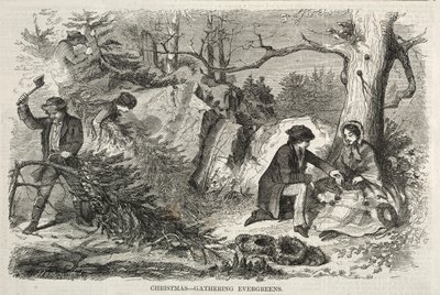 Christmas - Gathering Evergreens, 1858 by Winslow Homer