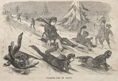 Coasting Out of Doors by Winslow Homer