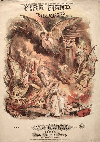 Fire Fiend - Sheet Music Cover by Winslow Homer