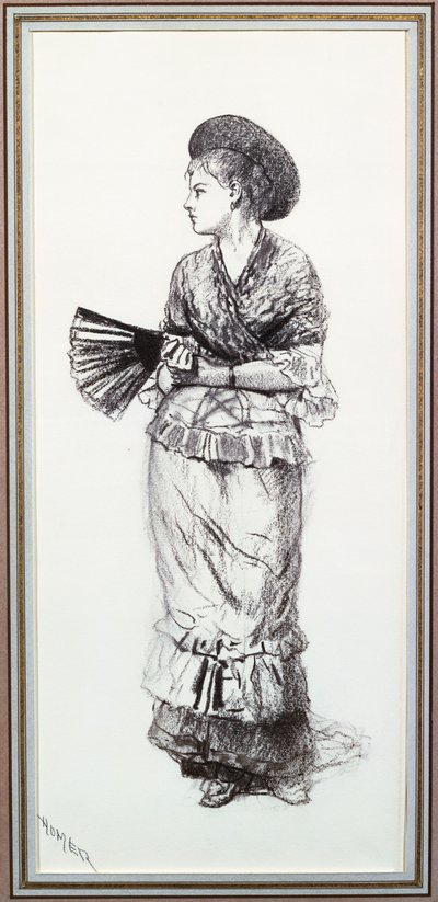 Girl with Fan by Winslow Homer