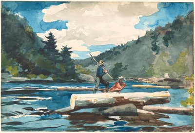 Hudson River, Logging by Winslow Homer