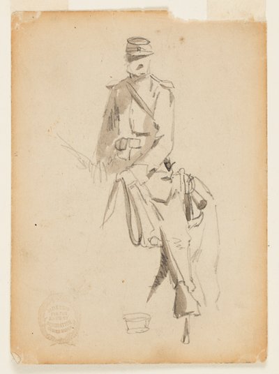 Mounted Cavalry Officer by Winslow Homer