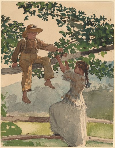 On the Fence by Winslow Homer