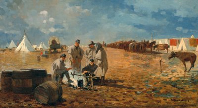 Rainy Day in Camp by Winslow Homer