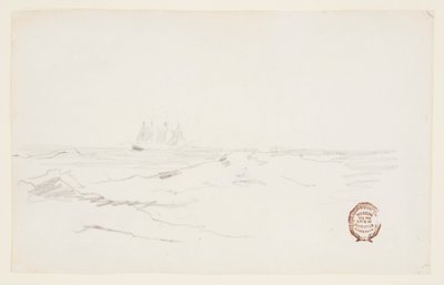 Schooner Near a Rocky Coast by Winslow Homer