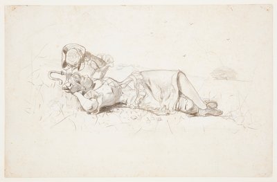 Shepherdess Resting by Winslow Homer