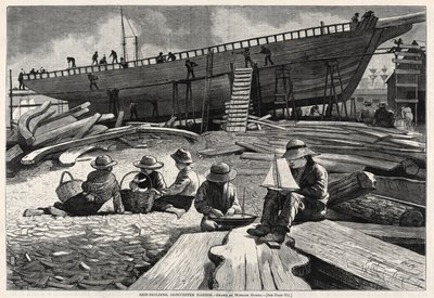 Ship-Building, Gloucester Harbor by Winslow Homer