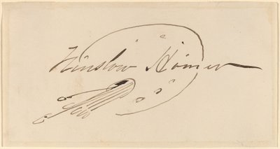 Signature in Palette by Winslow Homer
