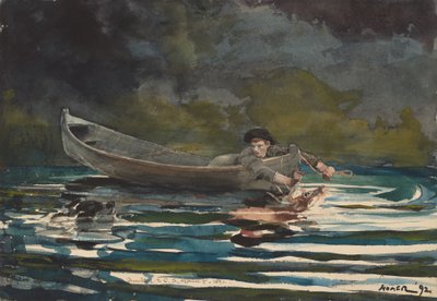 Sketch for Hound and Hunter by Winslow Homer