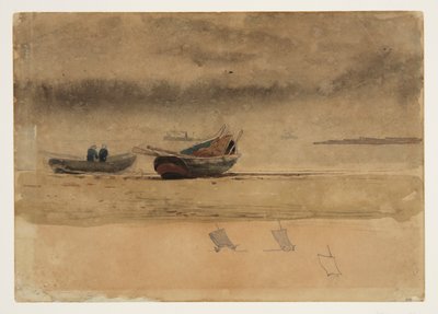 Stern View of Two Rowboats, England by Winslow Homer