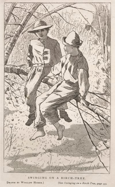 Swinging in a Birch Tree, 1867 by Winslow Homer