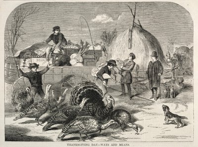 Thanksgiving Day - Ways and Means, 1858 by Winslow Homer