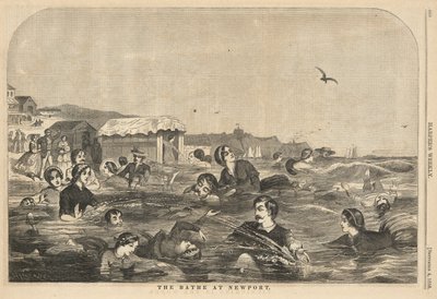 The Bath at Newport, from Harper by Winslow Homer