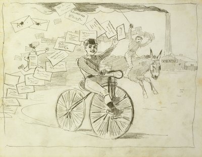 The Bicycle Messenger by Winslow Homer