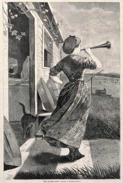 The Dinner Horn by Winslow Homer