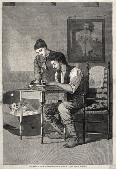 The Family Record, 1875 by Winslow Homer