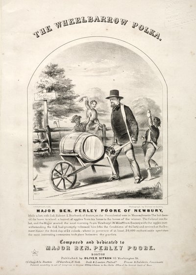 The Wheelbarrow Polka - Sheet Music Cover by Winslow Homer