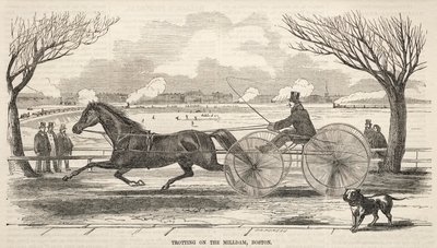 Trotting on the Mill Dam, Boston by Winslow Homer