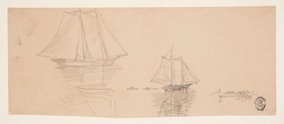 Two Schooners and Dories by Winslow Homer